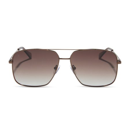 encino - chocolate brown + brown gradient polarized sunglasses