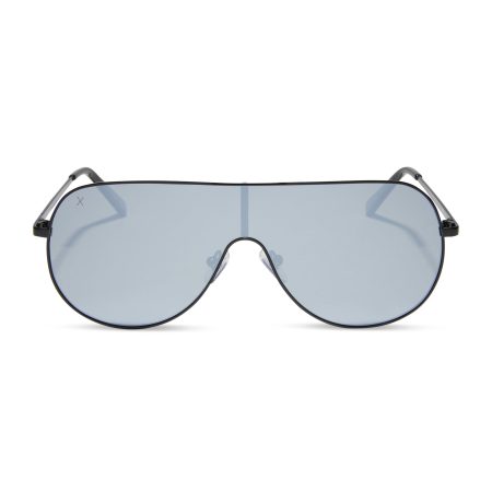 tarzana - black + grey w/silver flash polarized sunglasses